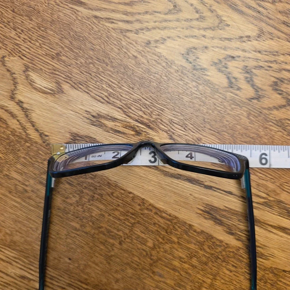 Nike 7090 Black Rectangular‎ Eyeglasses Frames Only Modern Style Green Accents